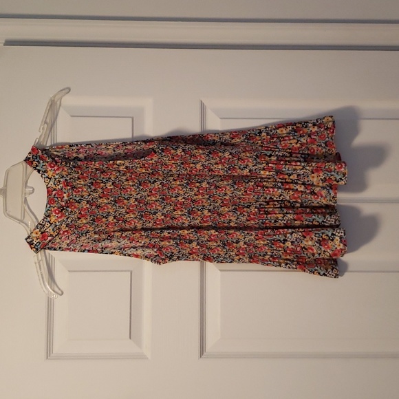 Pleione Floral Cinched Sleeveless Blouse with Tie Back XS NWOT - Picture 1 of 8